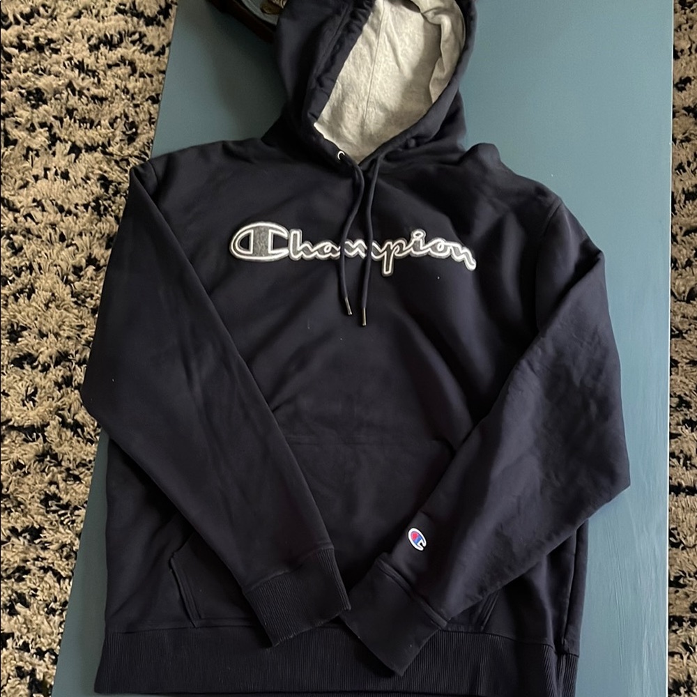 Champion Men's Navy Blue Hoodie
